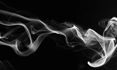 Keuken spatwand met foto abstracte rook wervelt © PixieMe