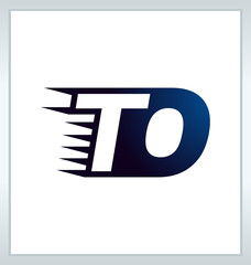 TO Two letter composition for initial, logo or signature