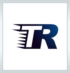 TR Two letter composition for initial, logo or signature
