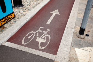 bycicle path in Milan