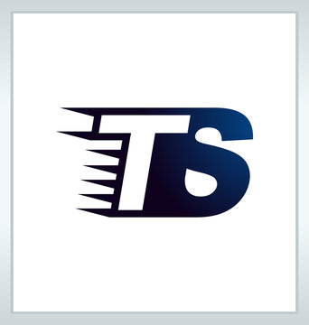 TS Two letter composition for initial, logo or signature