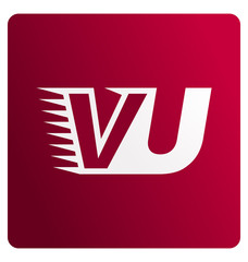VU Two letter composition for initial, logo or signature