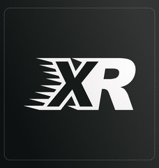 XR Two letter composition for initial, logo or signature