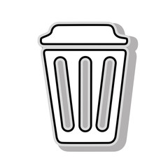 trash can delete, isolated flat icon design.