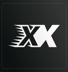 XX Two letter composition for initial, logo or signature