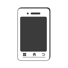 smartphone phone technology , isolated flat icon vector illustration