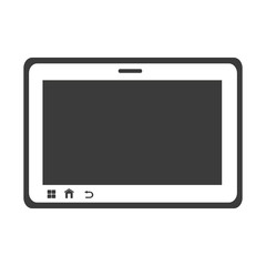 tablet phone technology , isolated flat icon vector illustration