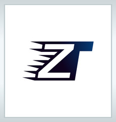 ZT Two letter composition for initial, logo or signature
