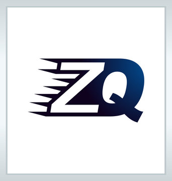 ZQ Two letter composition for initial, logo or signature