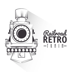 Obraz premium railroad train isolated icon design, vector illustration graphic 