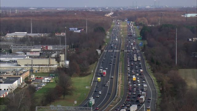 Heavy Traffic On Delaware Turnpike