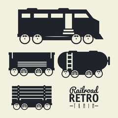 railroad train isolated icon design, vector illustration  graphic 