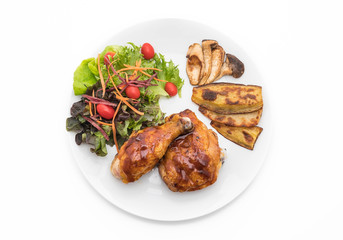 grilles chicken steak with teriyaki sauce