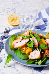 Salad with salmon