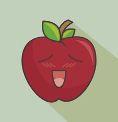 apple funny character isolated icon design, vector illustration  graphic 