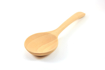 wooden spoon isolated on white background