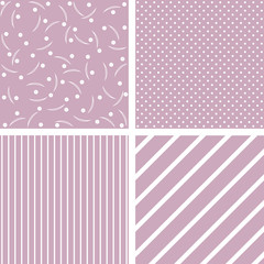 4 lilac patterns.