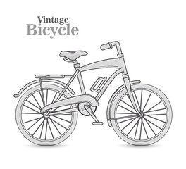 Fototapeta na wymiar vintage Bicycle isolated icon design, vector illustration graphic 