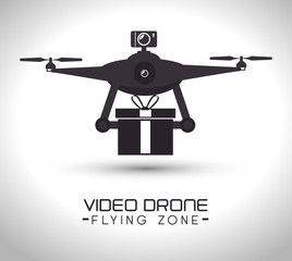 video drone technology isolated icon design, vector illustration  graphic 