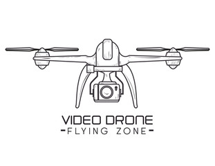 video drone technology isolated icon design, vector illustration  graphic 