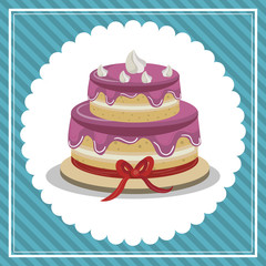 delicious cake  isolated icon design, vector illustration  graphic 