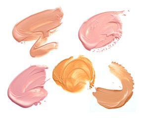 Liquid foundation isolated on white background