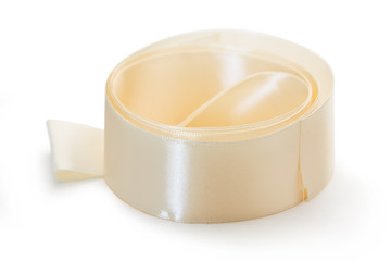 Cream ribbon in roll