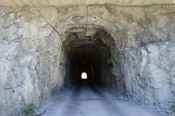 Fototapeta na wymiar Ancient tunnel in Sabiñánigo town, Spain. Taken on the 17th of July of 2016