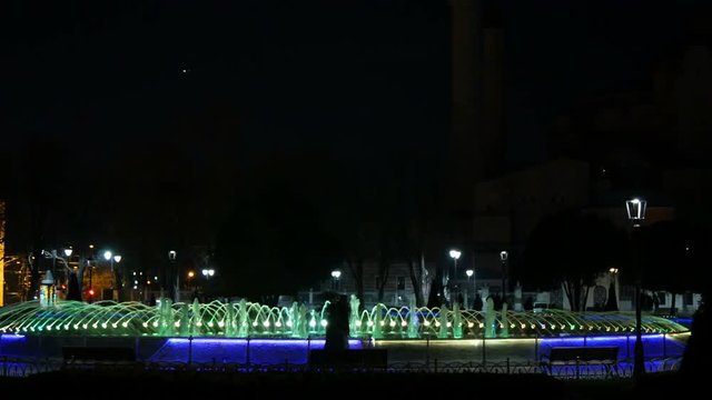 Fountain in Sultanahmet Square .  Istanbul, Turkey
