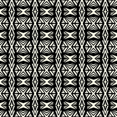 Seamless abstract vector geometric pattern in monochrome background