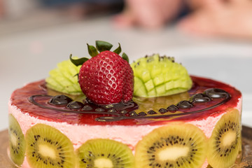 Fruits cake topping