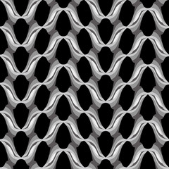 Seamless pattern wavy retro. なみなみレトロパターン