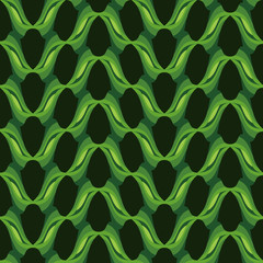 Seamless pattern wavy retro. なみなみレトロパターン