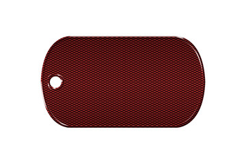 red carbon fiber dog tag