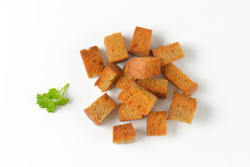 pan fried bread cubes