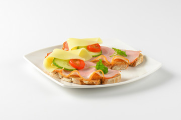 open faced sandwiches
