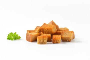 pan fried bread cubes