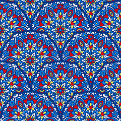 Seamless background with abstract ethnic pattern.