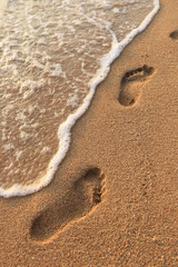 footprints in the sand