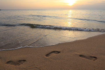 footprints in the sand