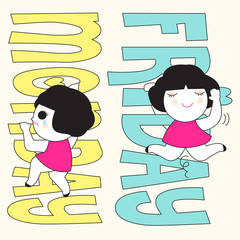 Monday Mood Versus Friday Mood Character illustration