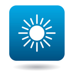 Sun icon in simple style on a white background