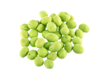 Peanut wasabi white background