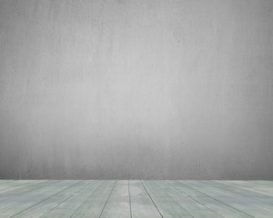 Old wooden floor with concrete wall indoor, background