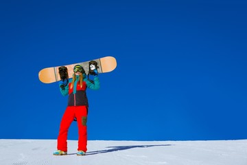 Young woman on a mountain