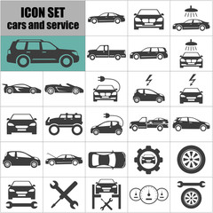 Cars and service Icons.
