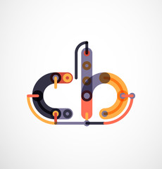 Colorful funny cartoon letter icon