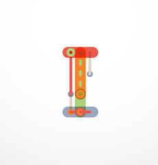 Abstract line design letter logo