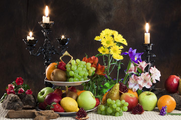 fruits and flowers