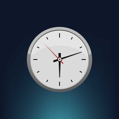 Stylized minimal clock face vector